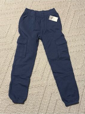 NWT, Tea Collection Navy Cargo Sweatpants for Kids, size 10